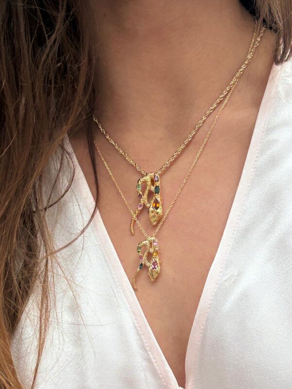 Collier serpent chaîne torsadée – Image 2