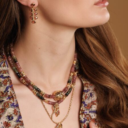 Collier serpent chaîne torsadée