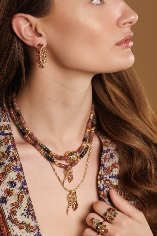 Collier serpent chaîne torsadée