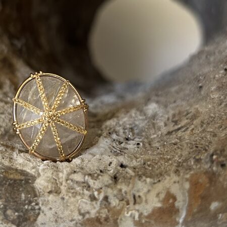 Bague Etoile pavée de zircon