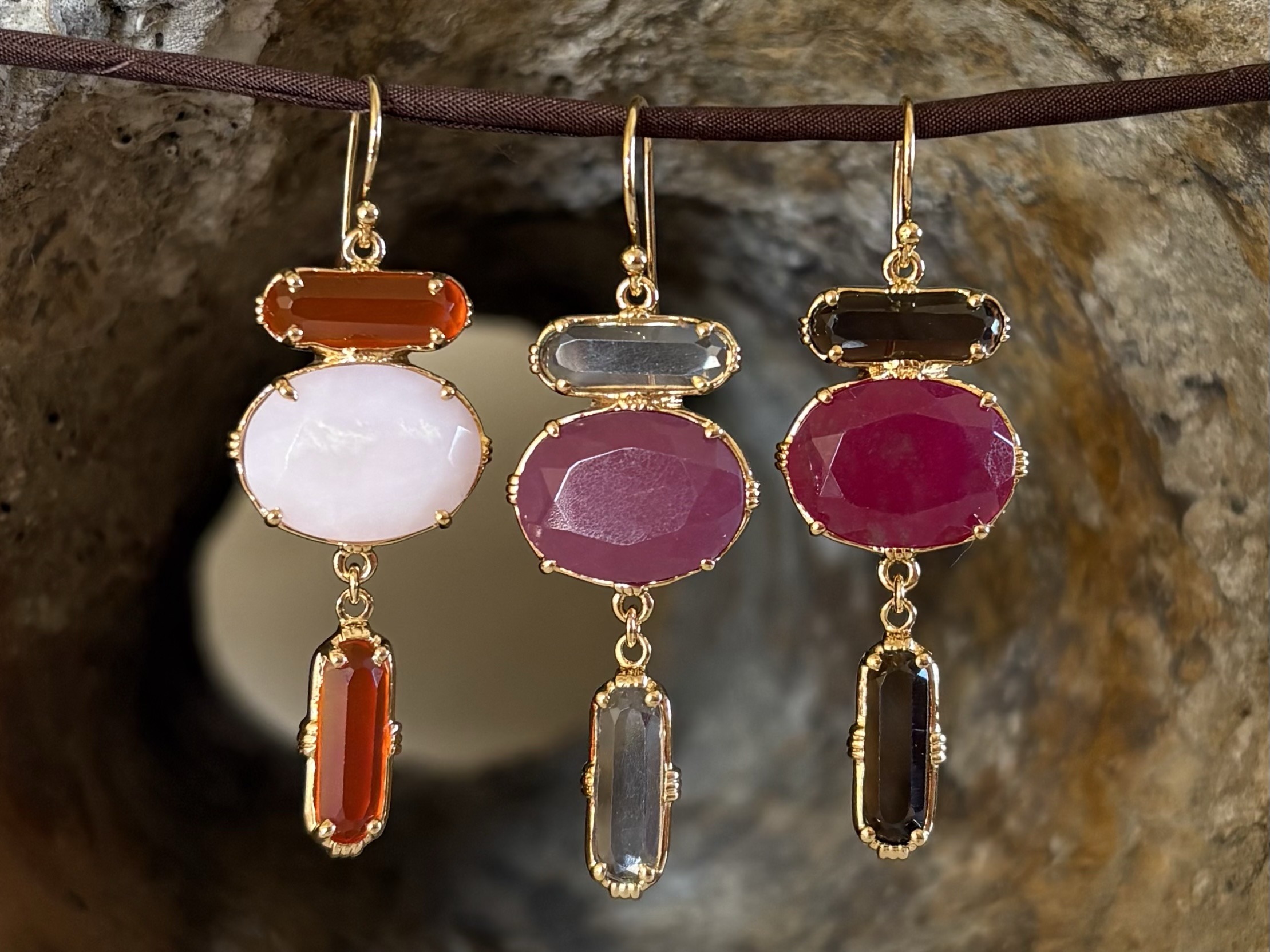 Boucles d’oreilles Longue - Ovale et Barettes – Image 2