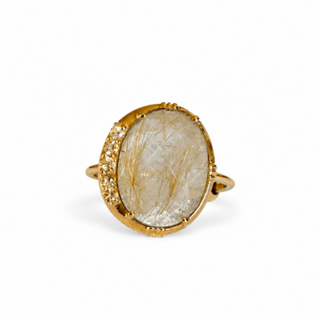Bague pierre et zircons