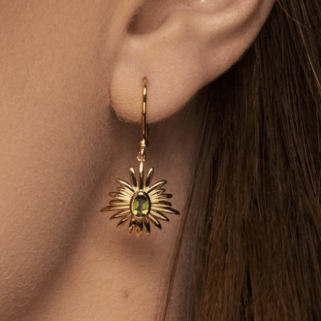 Boucles D'oreilles Fleur - Pierre