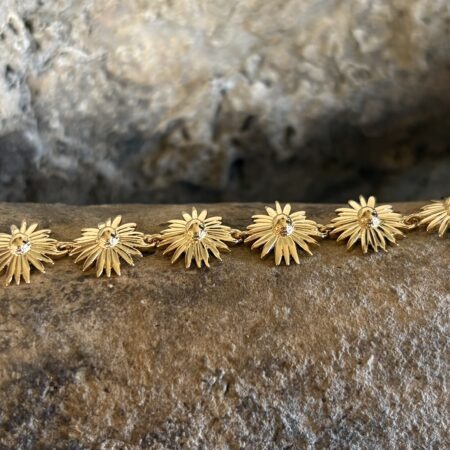 Bracelet Multi fleurs Dorées