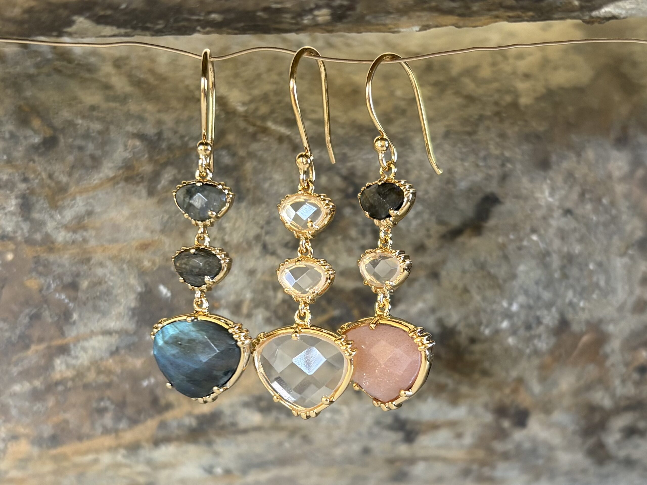 Boucles 3 pierres – Image 3