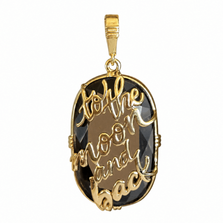 Pendentif "To the moon and back" sur Pierre