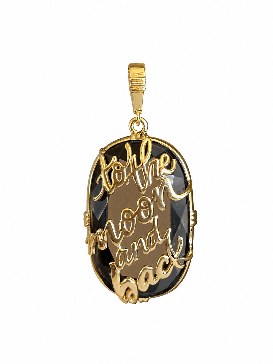 Pendentif "To the moon and back" sur Pierre