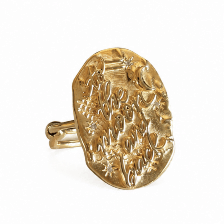 Bague Médaille "To the moon and back"