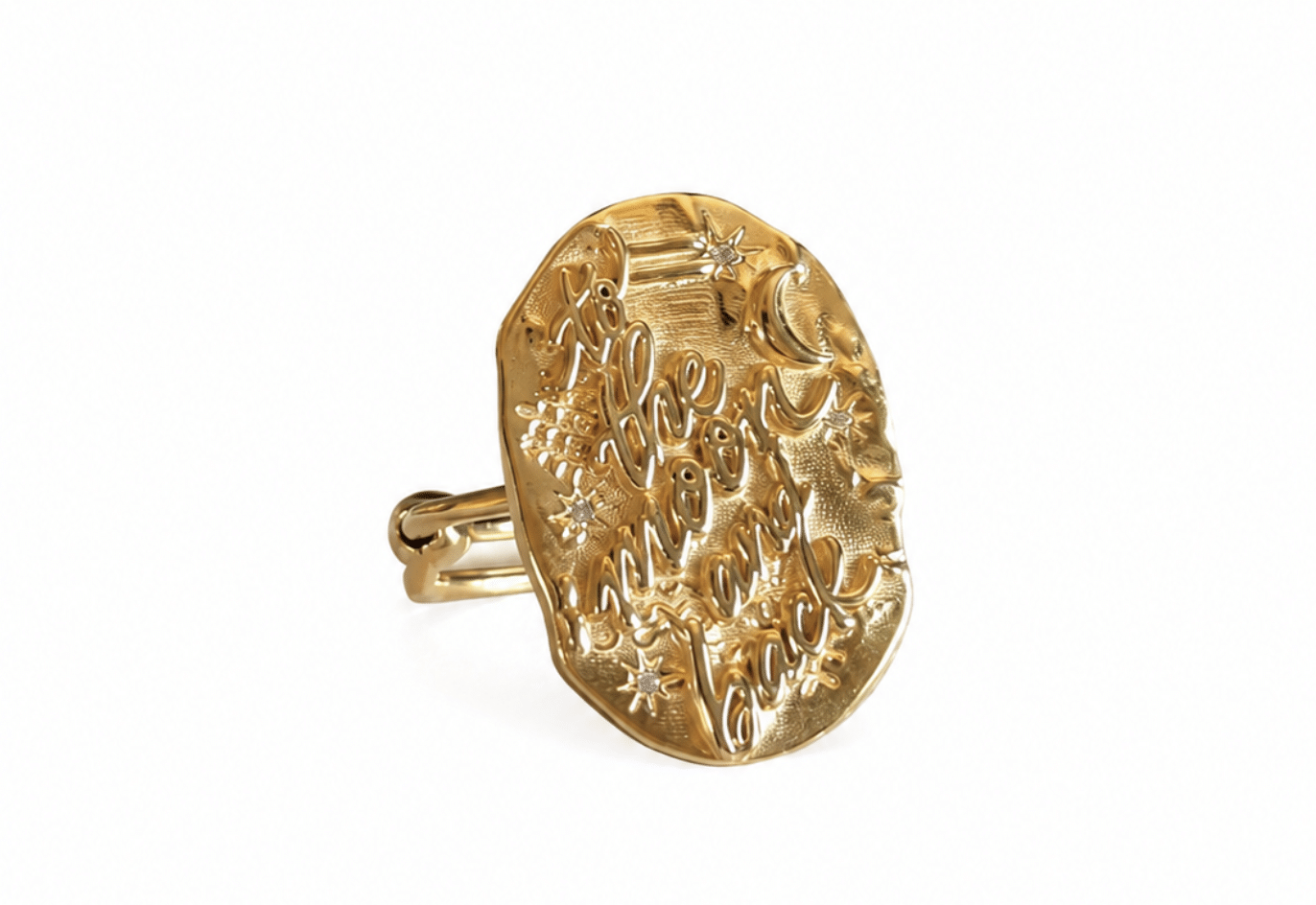 Bague Médaille "To the moon and back"