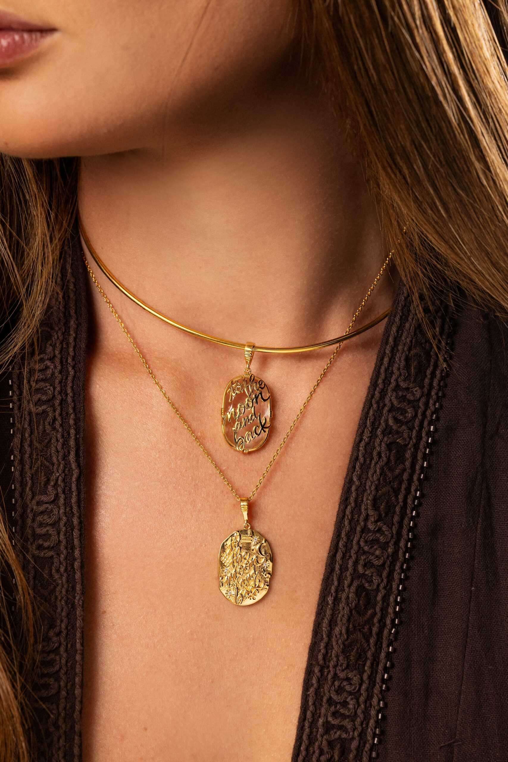 Pendentif "To the moon and back" sur Pierre – Image 2